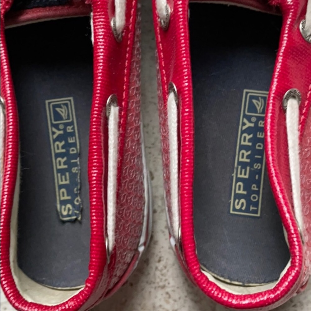 HOST PICK Sperry Women's Bahama 2-Eye Red Sequin - Picture 8 of 8